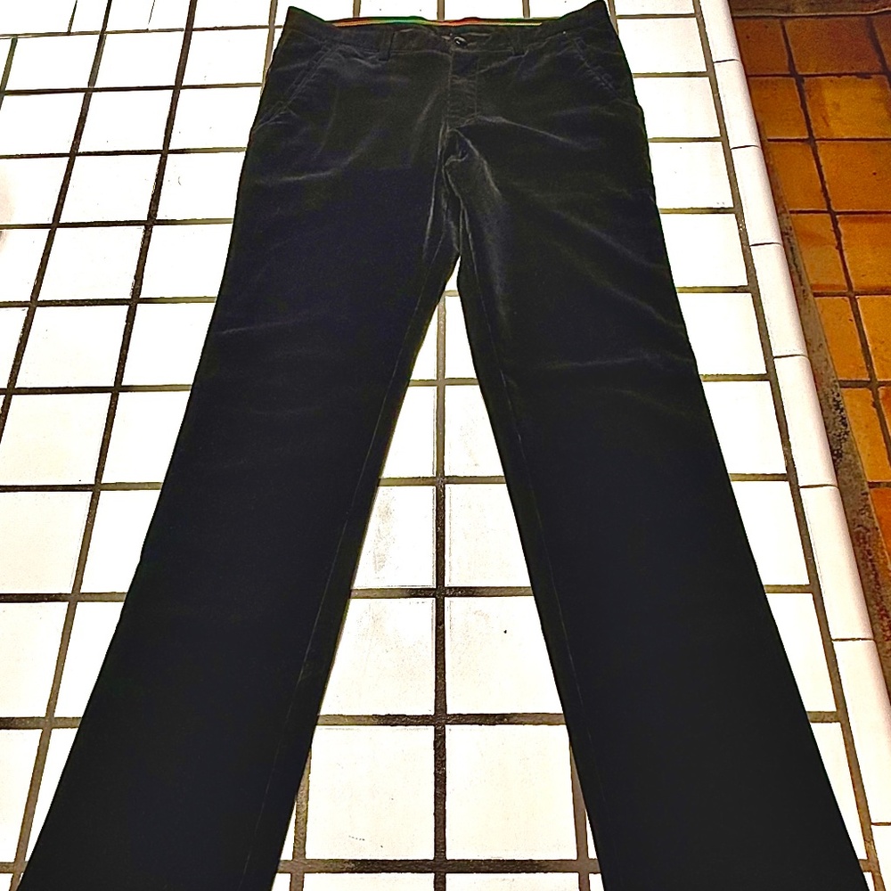 Brioni Black Fine-wale Corduroy Pants